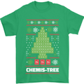 Christmas Chemistry Tree Funny Xmas Science Mens T-Shirt Cotton Gildan Irish Green