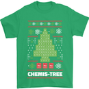 Christmas Chemistry Tree Funny Xmas Science Mens T-Shirt Cotton Gildan Irish Green