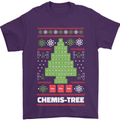 Christmas Chemistry Tree Funny Xmas Science Mens T-Shirt Cotton Gildan Purple