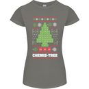Christmas Chemistry Tree Funny Xmas Science Womens Petite Cut T-Shirt Charcoal