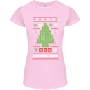 Christmas Chemistry Tree Funny Xmas Science Womens Petite Cut T-Shirt Light Pink