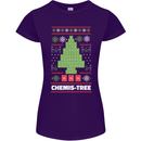 Christmas Chemistry Tree Funny Xmas Science Womens Petite Cut T-Shirt Purple