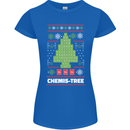 Christmas Chemistry Tree Funny Xmas Science Womens Petite Cut T-Shirt Royal Blue