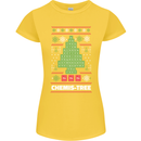 Christmas Chemistry Tree Funny Xmas Science Womens Petite Cut T-Shirt Yellow