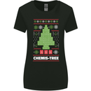 Christmas Chemistry Tree Funny Xmas Science Womens Wider Cut T-Shirt Black