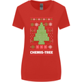 Christmas Chemistry Tree Funny Xmas Science Womens Wider Cut T-Shirt Red