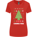 Christmas Chemistry Tree Funny Xmas Science Womens Wider Cut T-Shirt Red