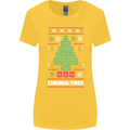 Christmas Chemistry Tree Funny Xmas Science Womens Wider Cut T-Shirt Yellow