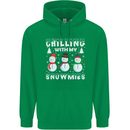 Christmas Chilling With My Snowmies Funny Childrens Kids Hoodie Irish Green