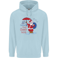 Christmas Climat Change Matters Santa Childrens Kids Hoodie Light Blue