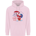 Christmas Climat Change Matters Santa Childrens Kids Hoodie Light Pink