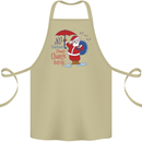 Christmas Climat Change Matters Santa Cotton Apron 100% Organic Khaki