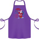 Christmas Climat Change Matters Santa Cotton Apron 100% Organic Purple