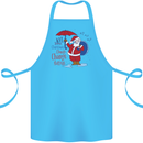Christmas Climat Change Matters Santa Cotton Apron 100% Organic Turquoise