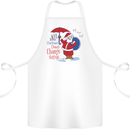 Christmas Climat Change Matters Santa Cotton Apron 100% Organic White