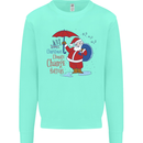 Christmas Climat Change Matters Santa Kids Sweatshirt Jumper Peppermint