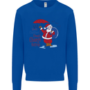 Christmas Climat Change Matters Santa Kids Sweatshirt Jumper Royal Blue
