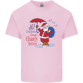 Christmas Climat Change Matters Santa Kids T-Shirt Childrens Light Pink