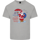 Christmas Climat Change Matters Santa Kids T-Shirt Childrens Sports Grey