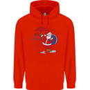 Christmas Climat Change Matters Santa Mens 80% Cotton Hoodie Bright Red
