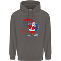 Christmas Climat Change Matters Santa Mens 80% Cotton Hoodie Charcoal