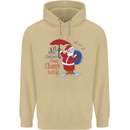 Christmas Climat Change Matters Santa Mens 80% Cotton Hoodie Sand