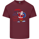 Christmas Climat Change Matters Santa Mens Cotton T-Shirt Tee Top Maroon