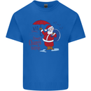 Christmas Climat Change Matters Santa Mens Cotton T-Shirt Tee Top Royal Blue