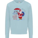 Christmas Climat Change Matters Santa Mens Sweatshirt Jumper Light Blue