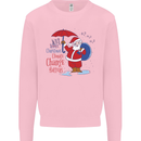 Christmas Climat Change Matters Santa Mens Sweatshirt Jumper Light Pink