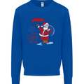 Christmas Climat Change Matters Santa Mens Sweatshirt Jumper Royal Blue