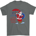 Christmas Climat Change Matters Santa Mens T-Shirt 100% Cotton Charcoal