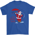 Christmas Climat Change Matters Santa Mens T-Shirt 100% Cotton Royal Blue