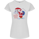 Christmas Climat Change Matters Santa Womens Petite Cut T-Shirt White