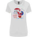 Christmas Climat Change Matters Santa Womens Wider Cut T-Shirt White