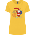 Christmas Climat Change Matters Santa Womens Wider Cut T-Shirt Yellow