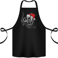 Christmas Cthulhu Skull Cotton Apron 100% Organic Black