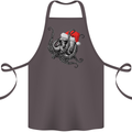 Christmas Cthulhu Skull Cotton Apron 100% Organic Dark Grey