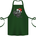 Christmas Cthulhu Skull Cotton Apron 100% Organic Forest Green
