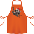 Christmas Cthulhu Skull Cotton Apron 100% Organic Orange