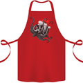 Christmas Cthulhu Skull Cotton Apron 100% Organic Red