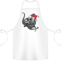 Christmas Cthulhu Skull Cotton Apron 100% Organic White