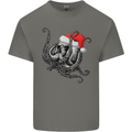 Christmas Cthulhu Skull Kids T-Shirt Childrens Charcoal