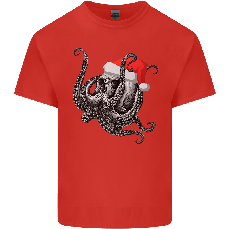 Christmas Cthulhu Skull Kids T-Shirt Childrens Red