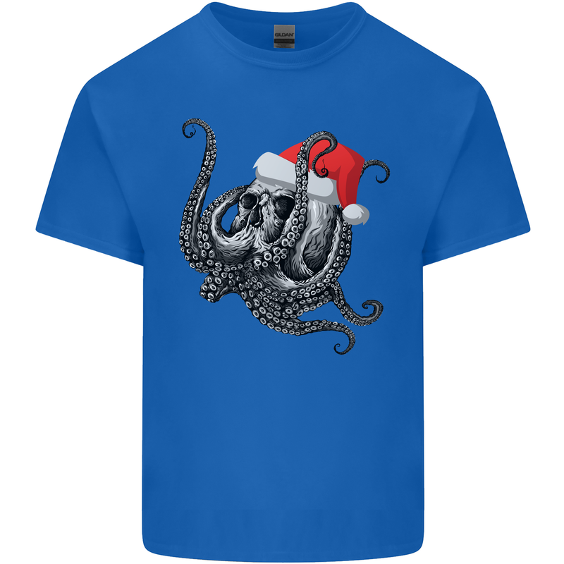 Christmas Cthulhu Skull Kids T-Shirt Childrens Royal Blue
