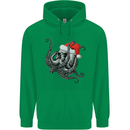 Christmas Cthulhu Skull Mens 80% Cotton Hoodie Irish Green