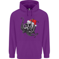 Christmas Cthulhu Skull Mens 80% Cotton Hoodie Purple