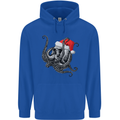Christmas Cthulhu Skull Mens 80% Cotton Hoodie Royal Blue