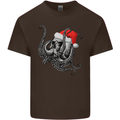 Christmas Cthulhu Skull Mens Cotton T-Shirt Tee Top Dark Chocolate