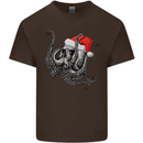 Christmas Cthulhu Skull Mens Cotton T-Shirt Tee Top Dark Chocolate